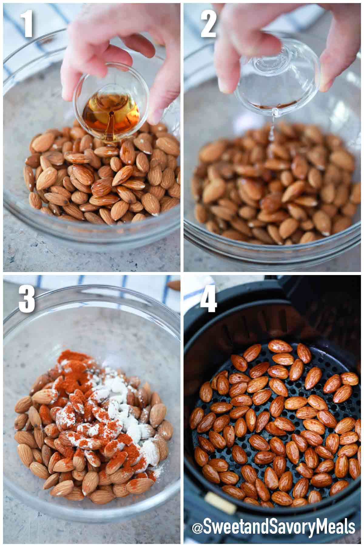 Air Fryer Roasted Almonds S&SM