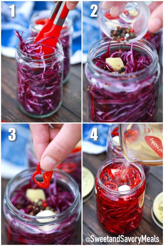 steps how to make pickled red cabbage