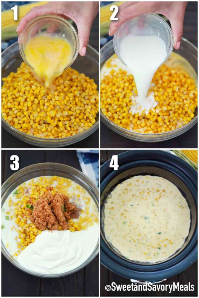steps how to make slow cooker corn casserole