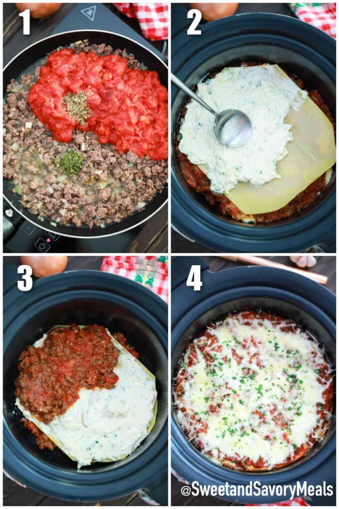 steps how to make crockpot lasagna