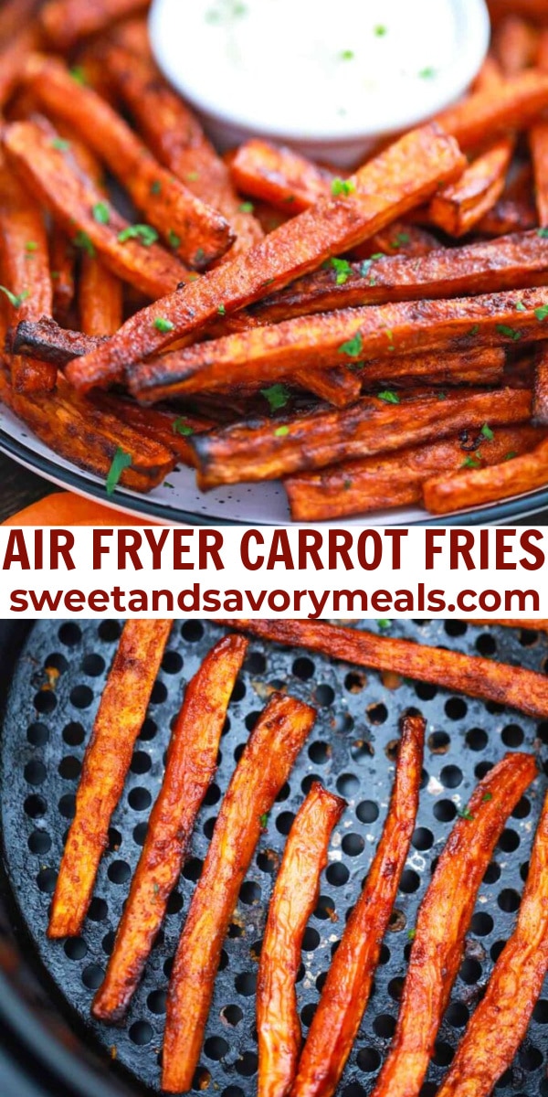 easy air fryer carrot fries pin