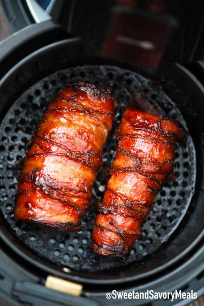 air fryer bacon wrapped pork tenderloin