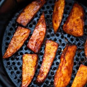air fried sweet potato wedges