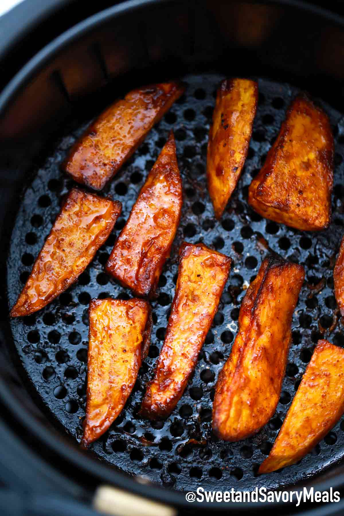 Air Fryer Sweet Potato Wedges - Healthful Blondie