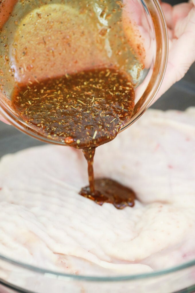 Brown sugar butter mixture for turkey breast.