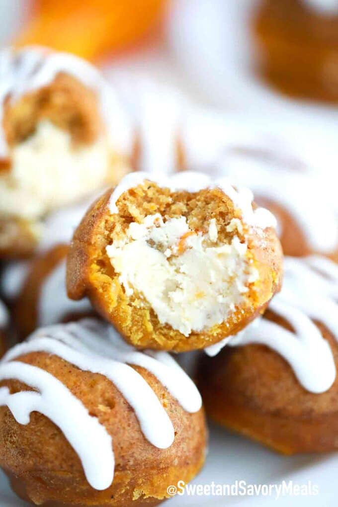 instant pot pumpkin bites with cream cheese filling