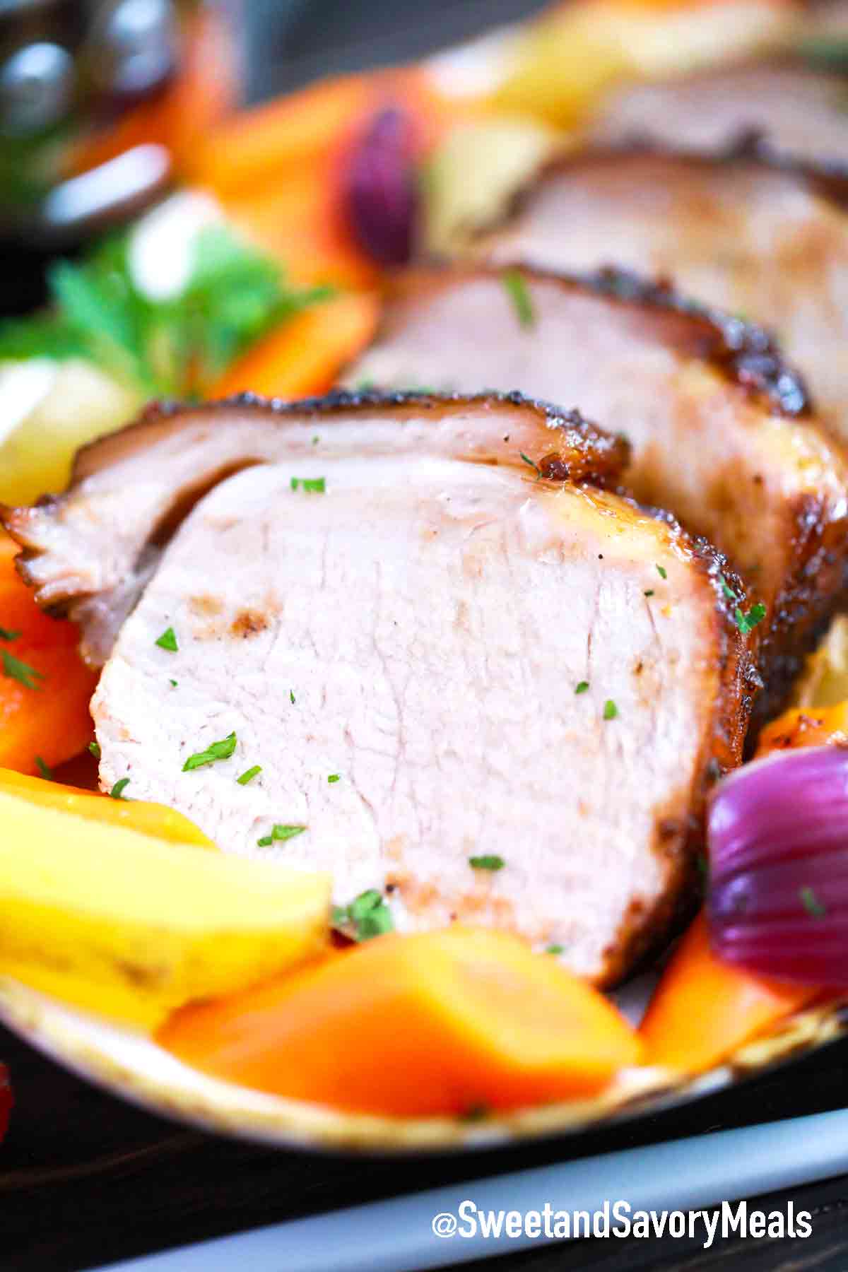 sliced pork roast