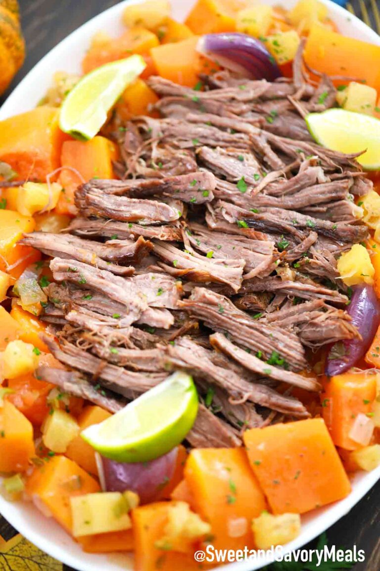 shredded beef with pumpkin