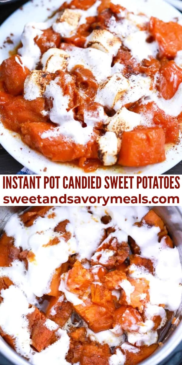 easy instant pot candied sweet potatoes pin