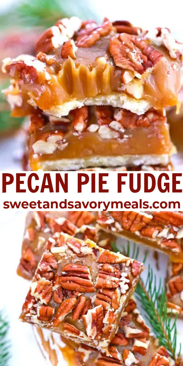 easy pecan pie fudge pin