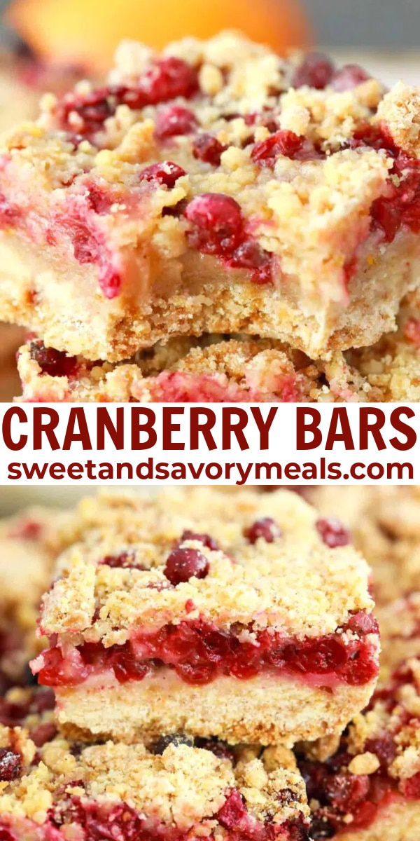 easy cranberry bars pin