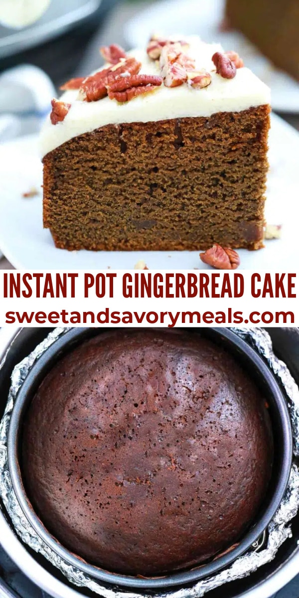 easy instant pot gingerbread cake pin