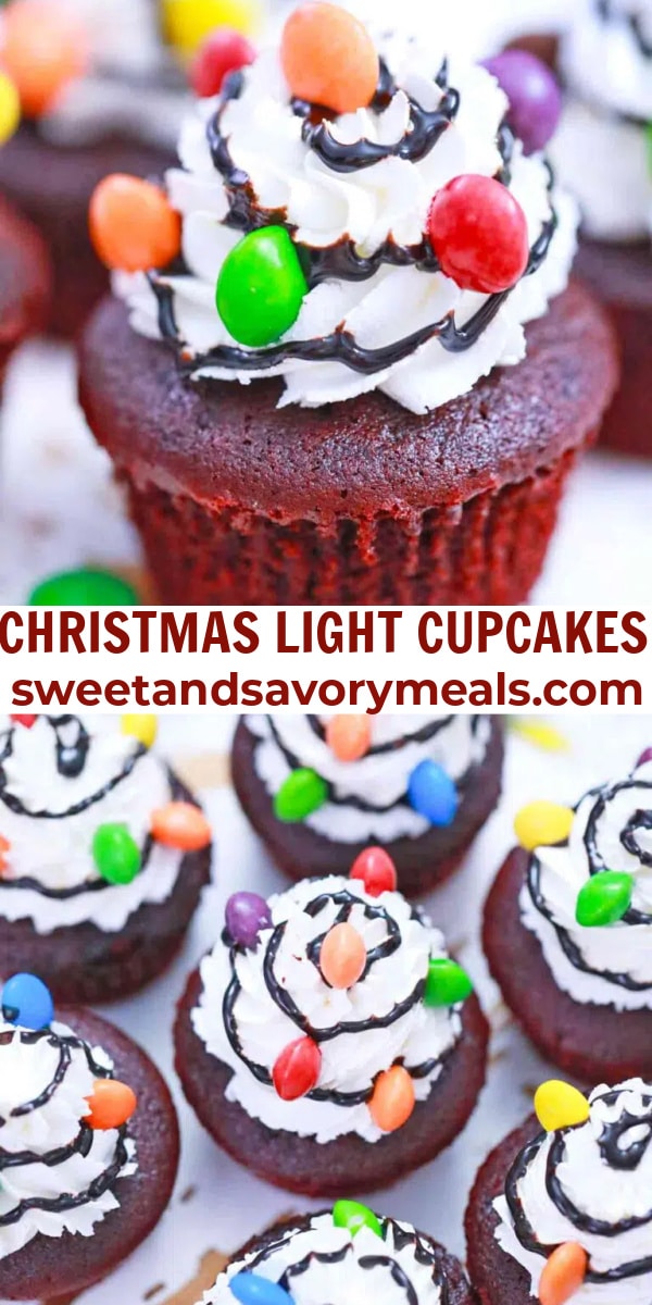 easy christmas light cupcakes pin