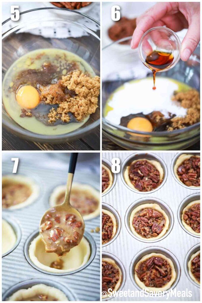 steps how to make mini pecan pie tarts