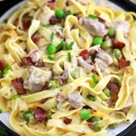 pasta with chicken and bacon