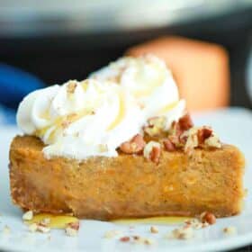 slice of instant pot sweet potato pie