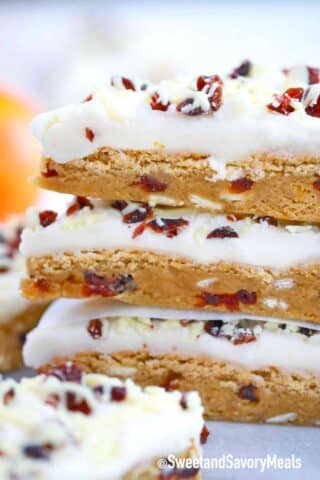 stacked starbucks cranberry bliss bars