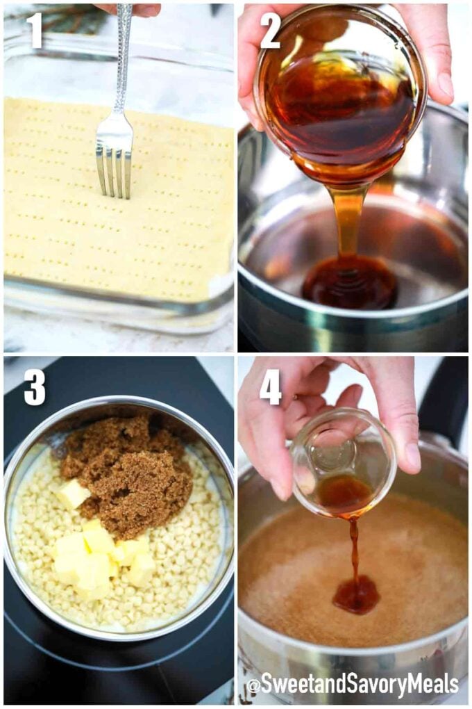 steps how to make pecan pie fudge