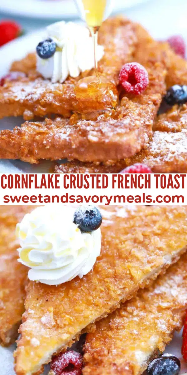 easy cornflake crusted french toast pin