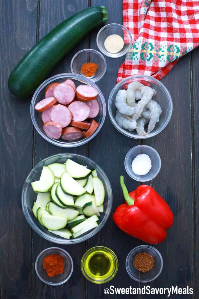 ingredients in bowls on a table