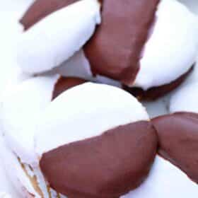 black and white cookies