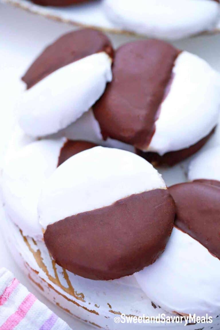 black and white cookies