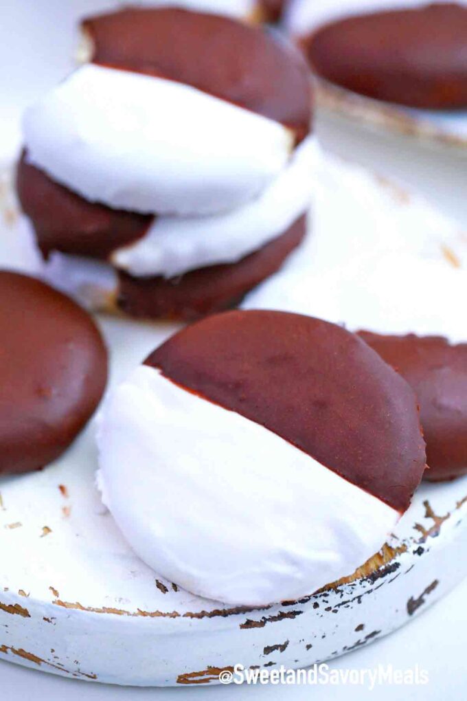 black and white cookies