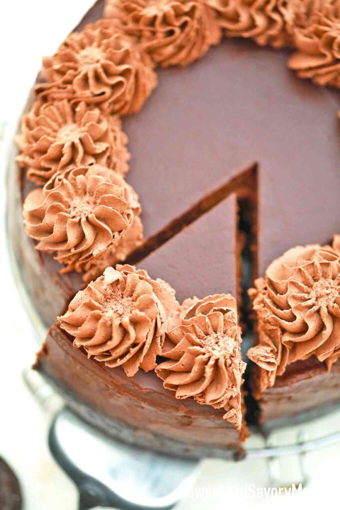 slice of chocolate cheesecake