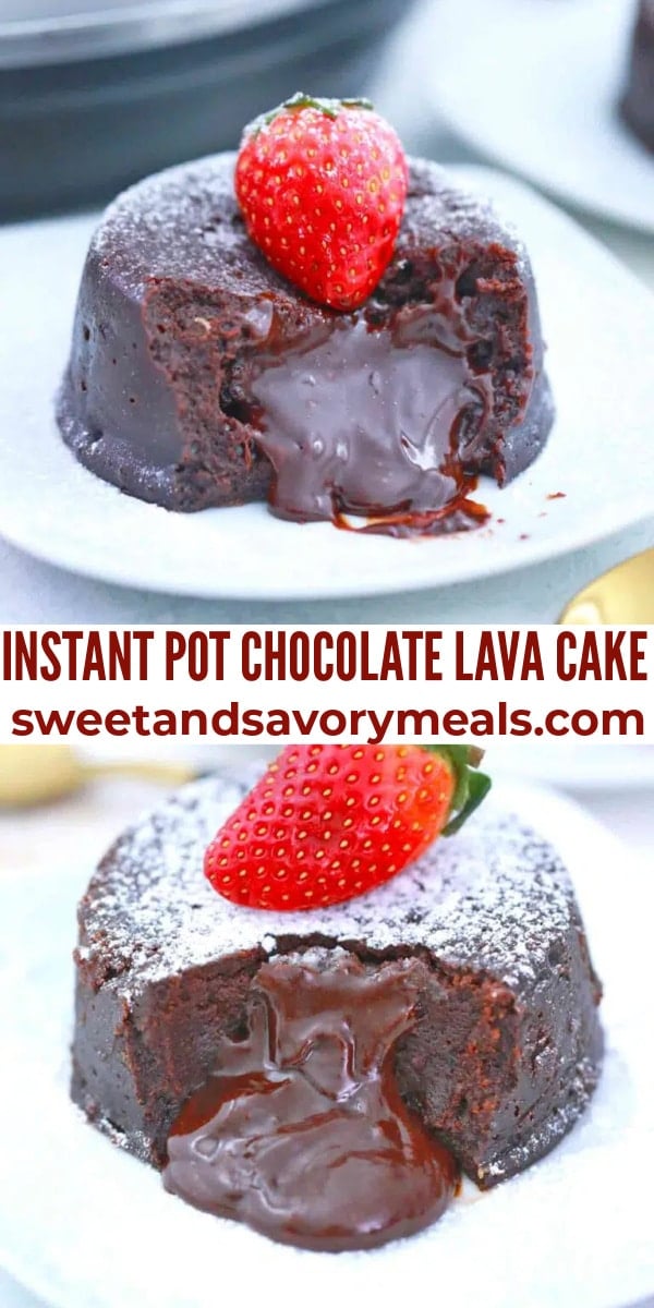 easy instant pot chocolate lava cake pin