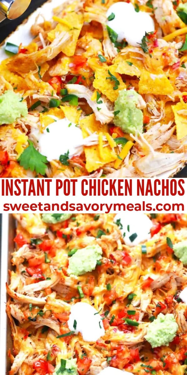 easy instant chicken nachos pin