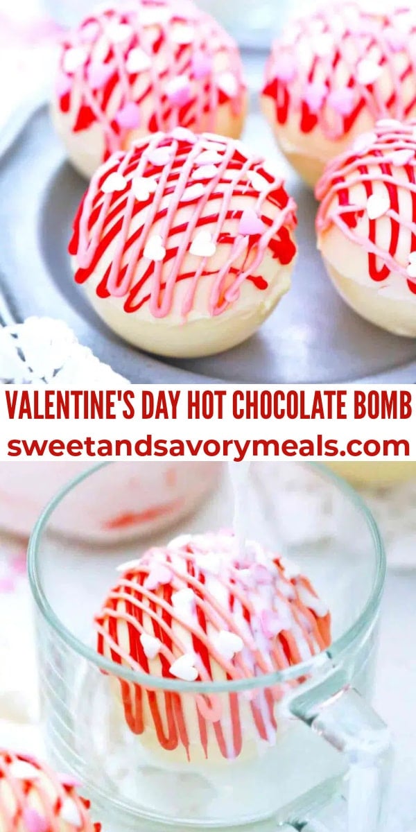 easy valentine's day hot chocolate bomb pin