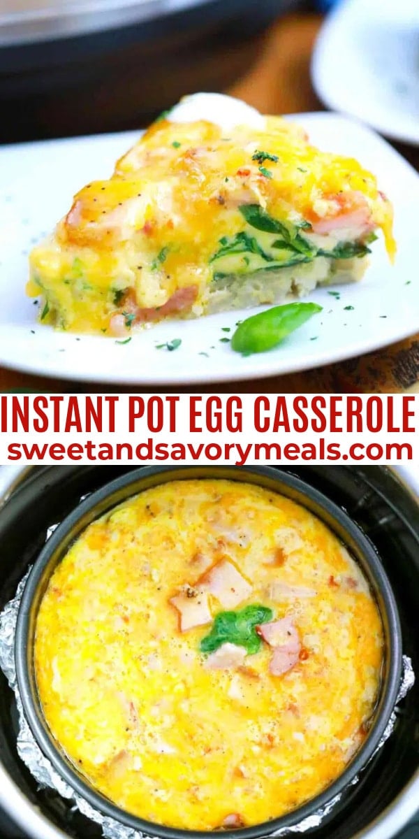 easy instant pot egg casserole pin