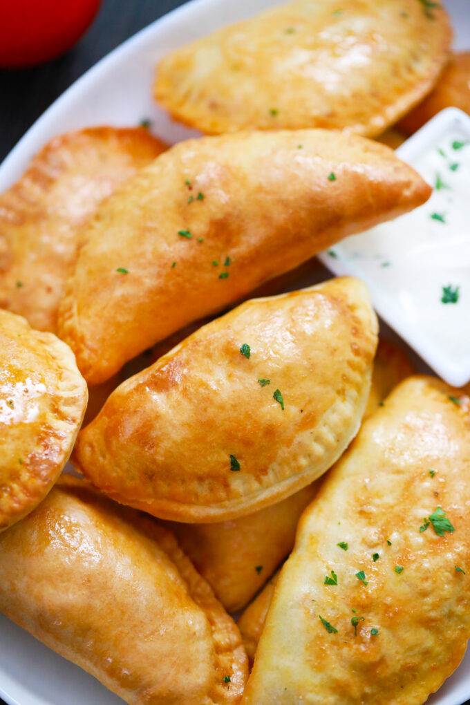 Crispy air fryer beef empanadas.