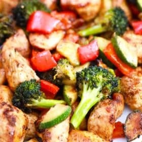 crispy chicken and veggies
