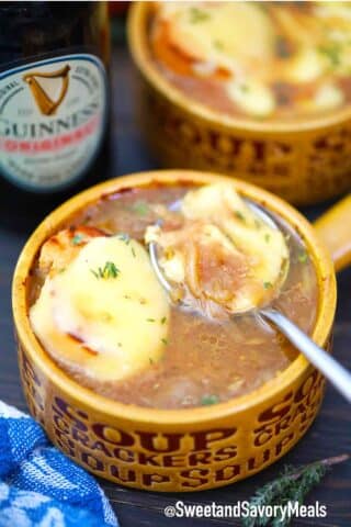 cheesy French onion soup