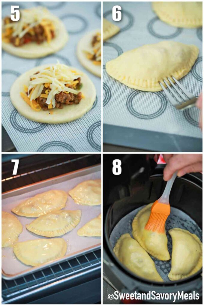 steps how to make air fryer beef empanadas