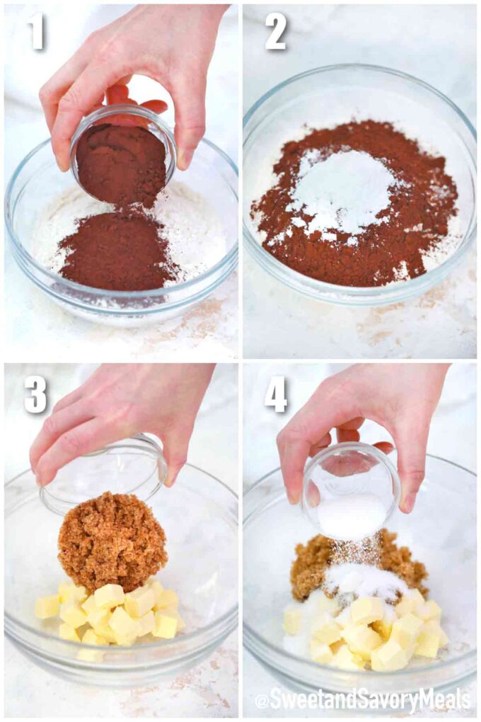steps how to make Red Velvet Hershey’s Kiss Cookies