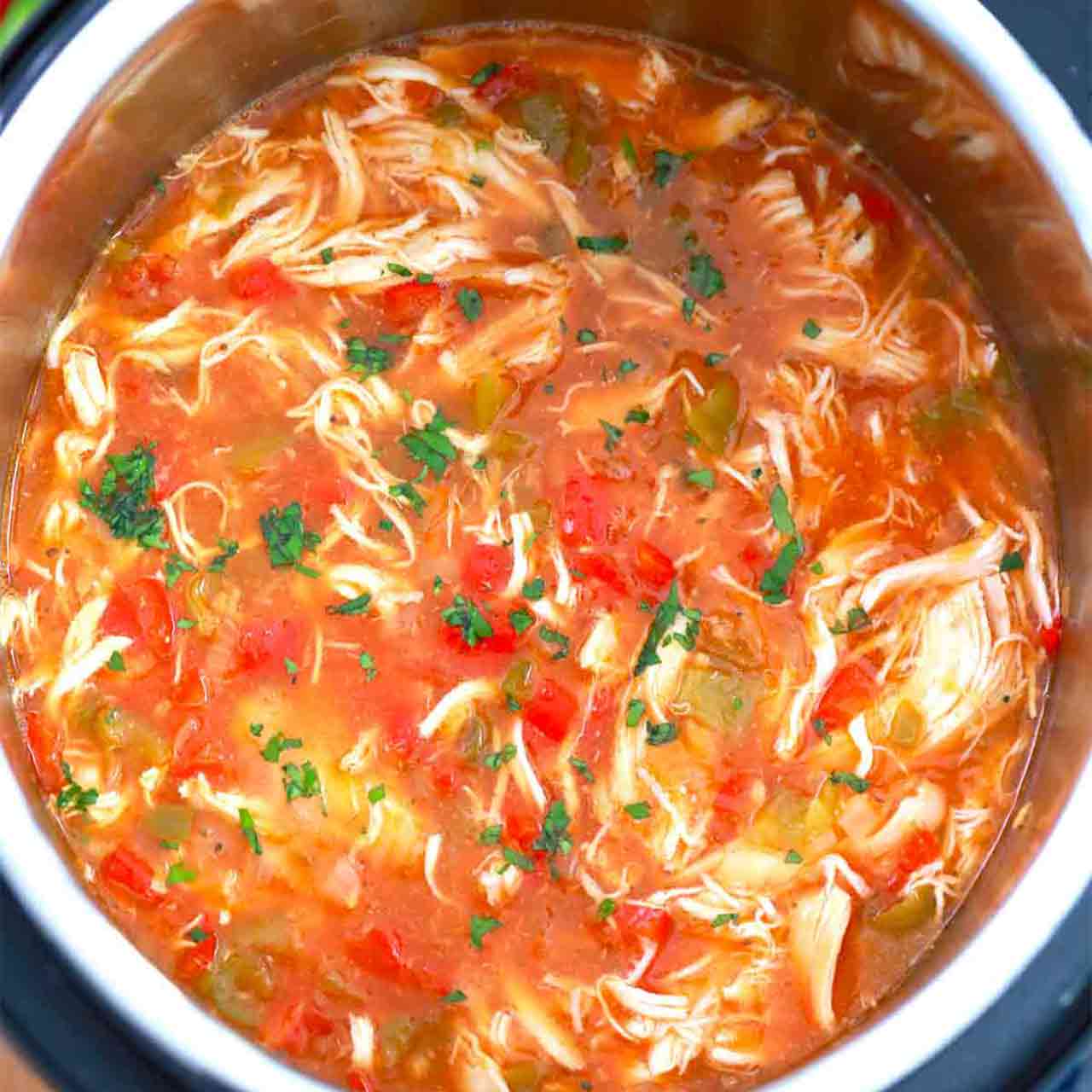Instant Pot Chicken Fajita Soup Recipe Sweet and Savory Meals