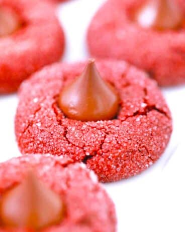 Red Velvet Hershey’s Kiss Cookies