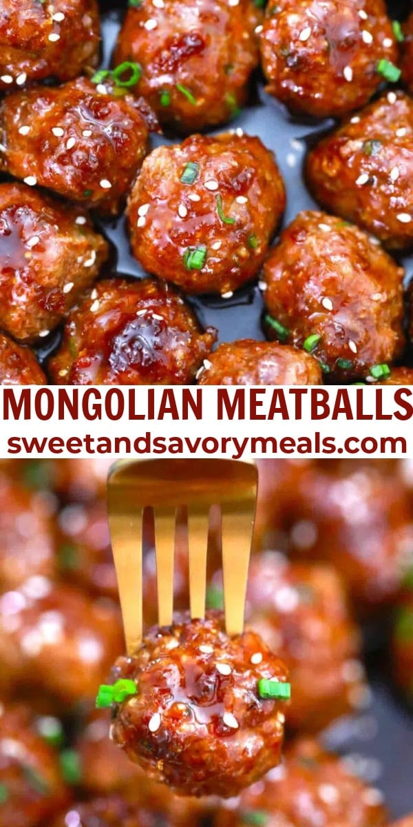 easy mongolian meatballs pin