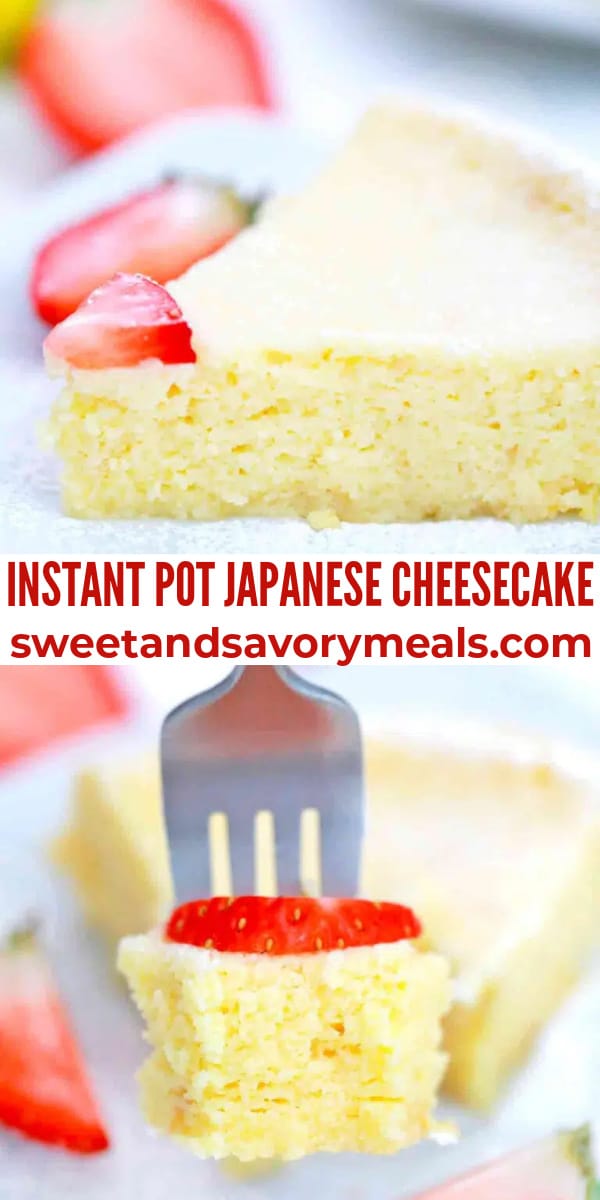 easy instant pot japanese cheesecake pin
