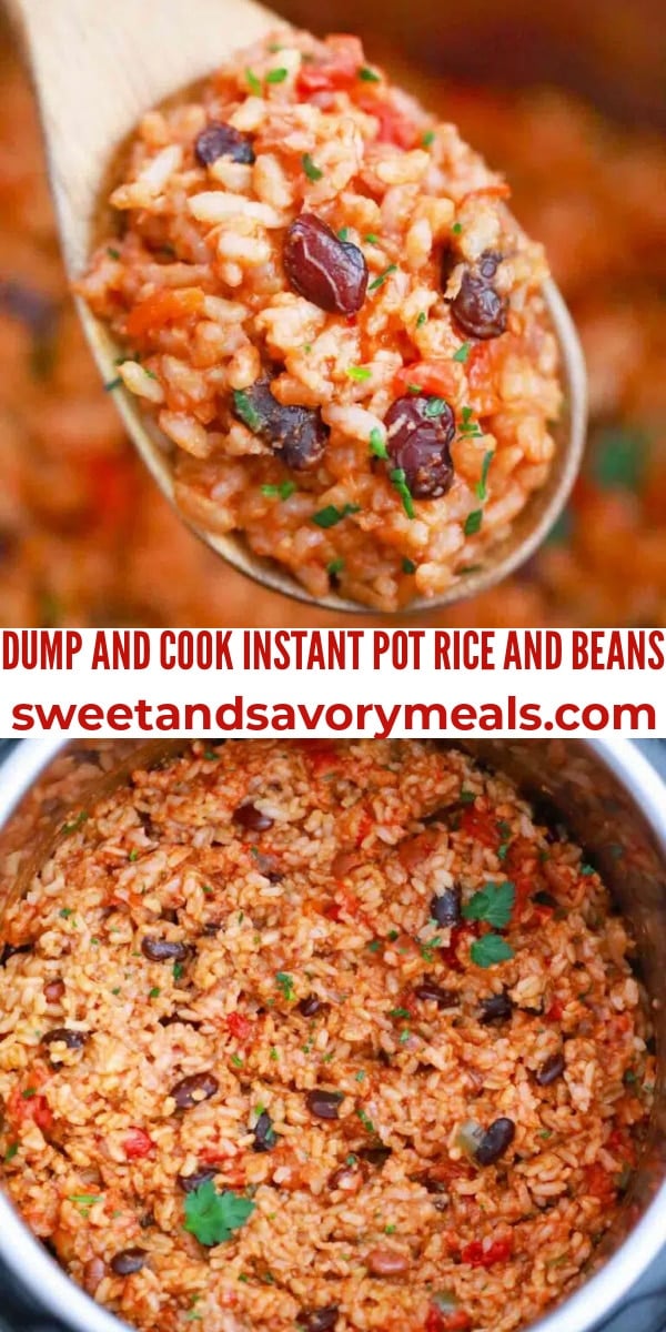 easy instant pot rice and beans pin