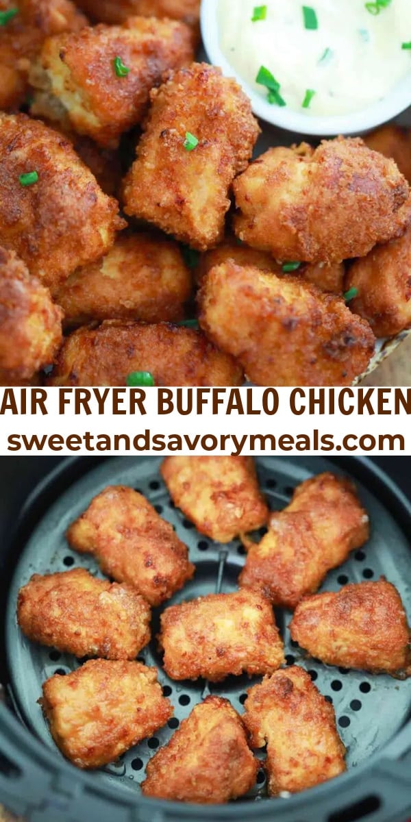 easy air fryer buffalo chicken pin