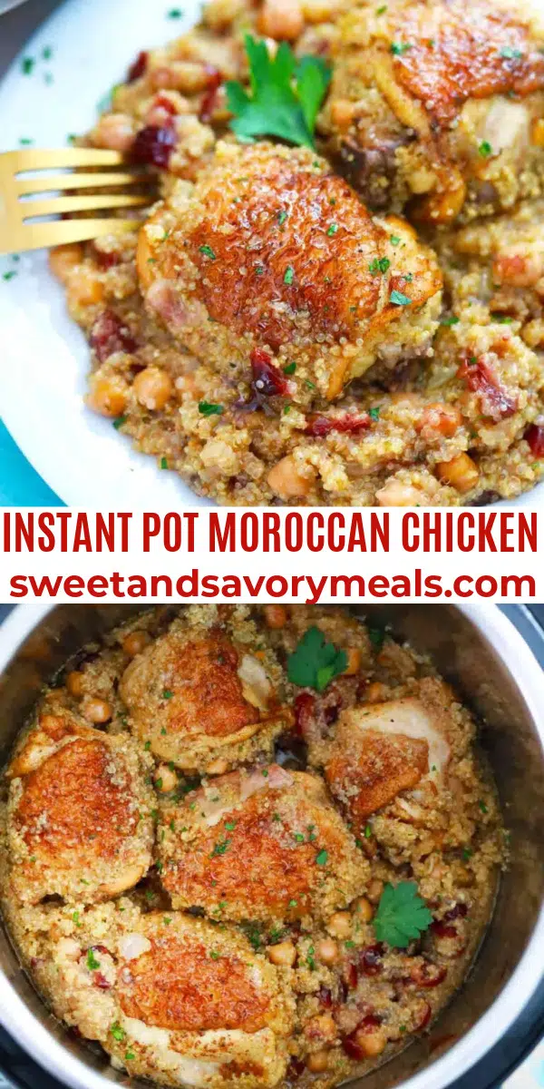 easy instant pot moroccan chicken pin