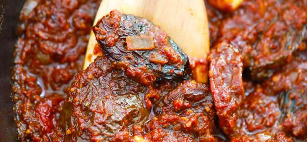 cast iron pan with chipotles in adobo sauce