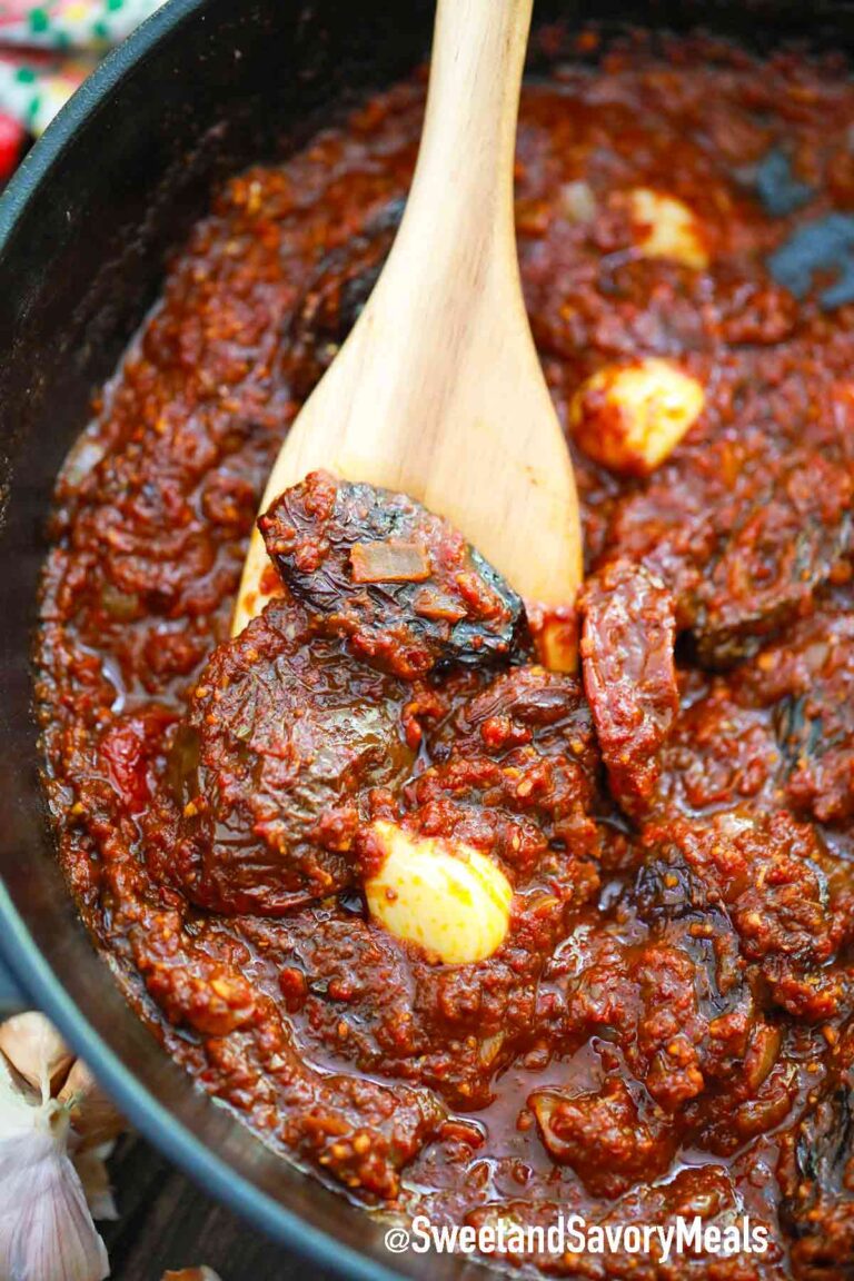 cast iron pan with chipotles in adobo sauce