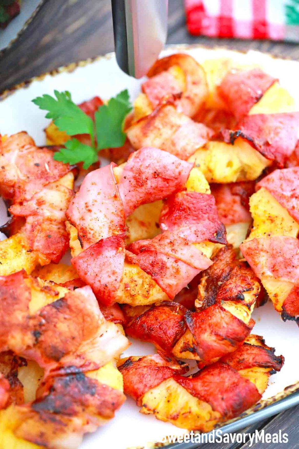 Air Fryer Bacon Wrapped Pineapple Sweet and Savory Meals