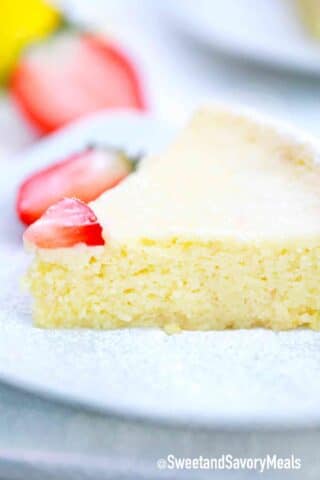 slice of Japanese cheesecake