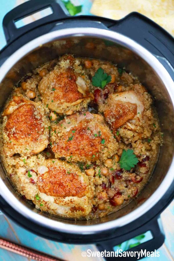 Easy Instant Pot Moroccan Chicken - Sweet and Savory Meals