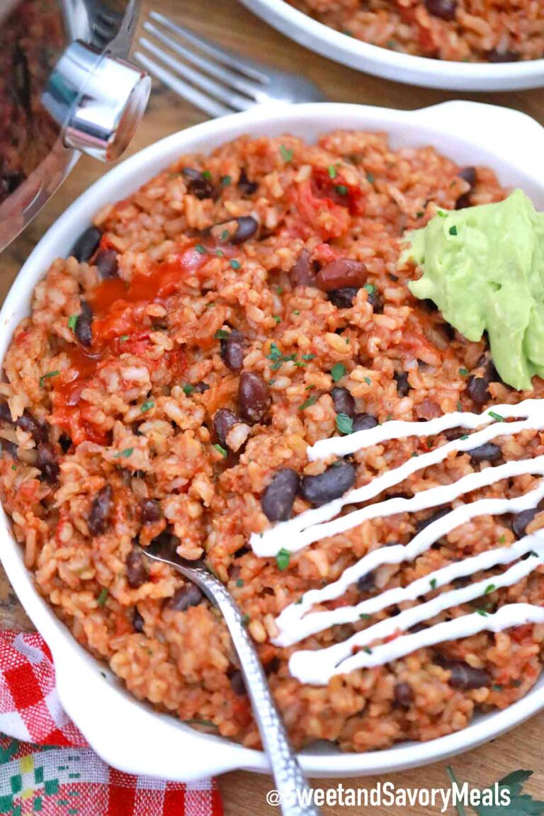 Dump and Cook Instant Pot Rice and Beans Sweet and Savory Meals